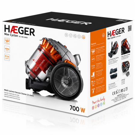 Aspirator fara sac HAEGER Max Cyclon - accesorii